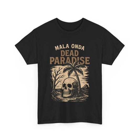 Dark Paradise Skull Graphic Tee | Unisex Heavy Cotton T-Shirt, Casual Wear, Halloween Outfit, Gift for Him/Her, Summer Vibes, Band Merch