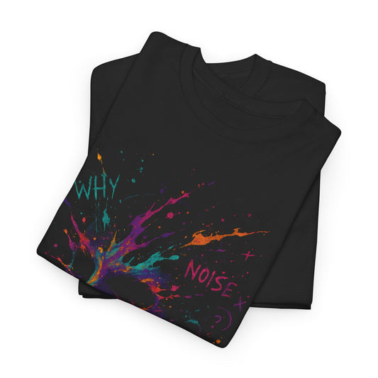 Colorful Splash Unisex Heavy Cotton Tee, Vibrant Graphic Shirt for Art Lovers, Music Festivals, Casual Wear, Unique Gift