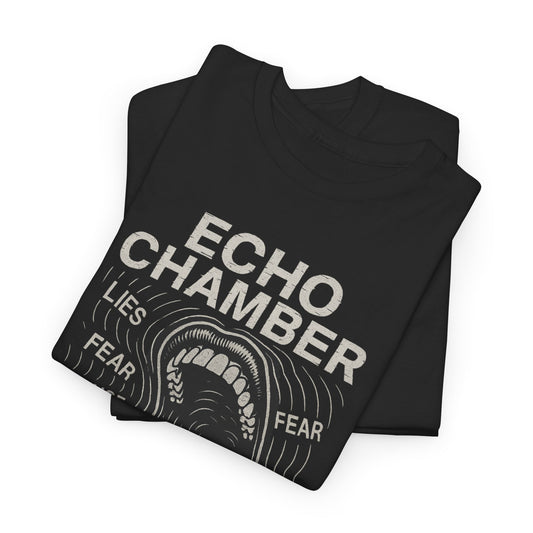 Echo Chamber Graphic Tee - Statement T-Shirt, Unisex Fashion, Casual Outfit, Gift for Friends, Art Lover Wear